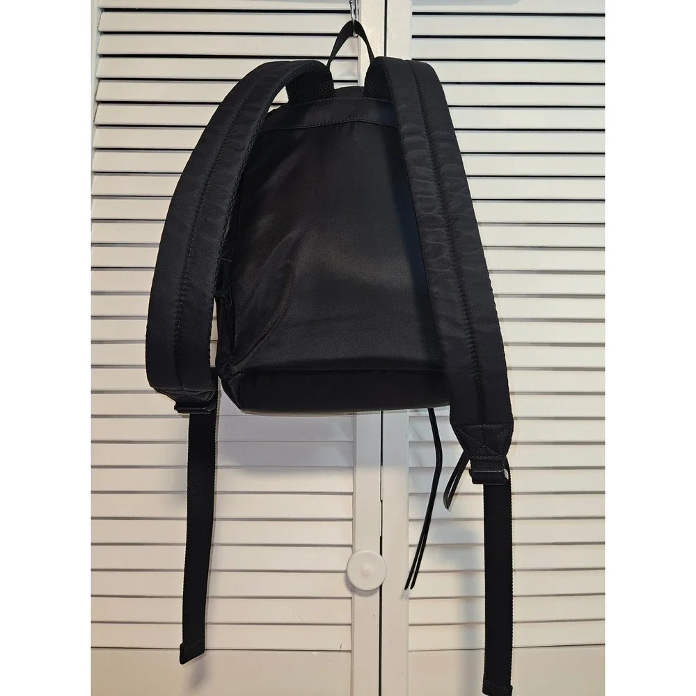 Rebecca Minkoff Julian Black Nylon Backpack Silver Hardware Tassel Zipper